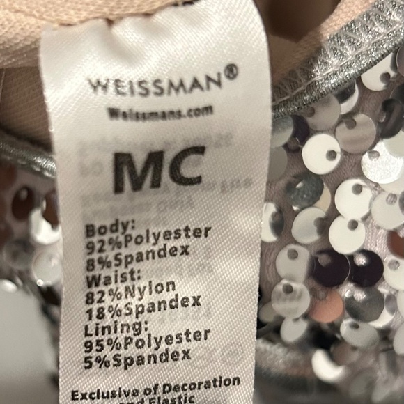 Disco Bell-bottoms Sequins Silver Jumpsuit - Picture 3 of 5